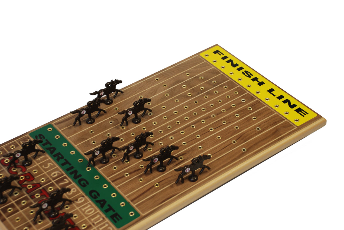 Walnut Horseracing Board Game F487