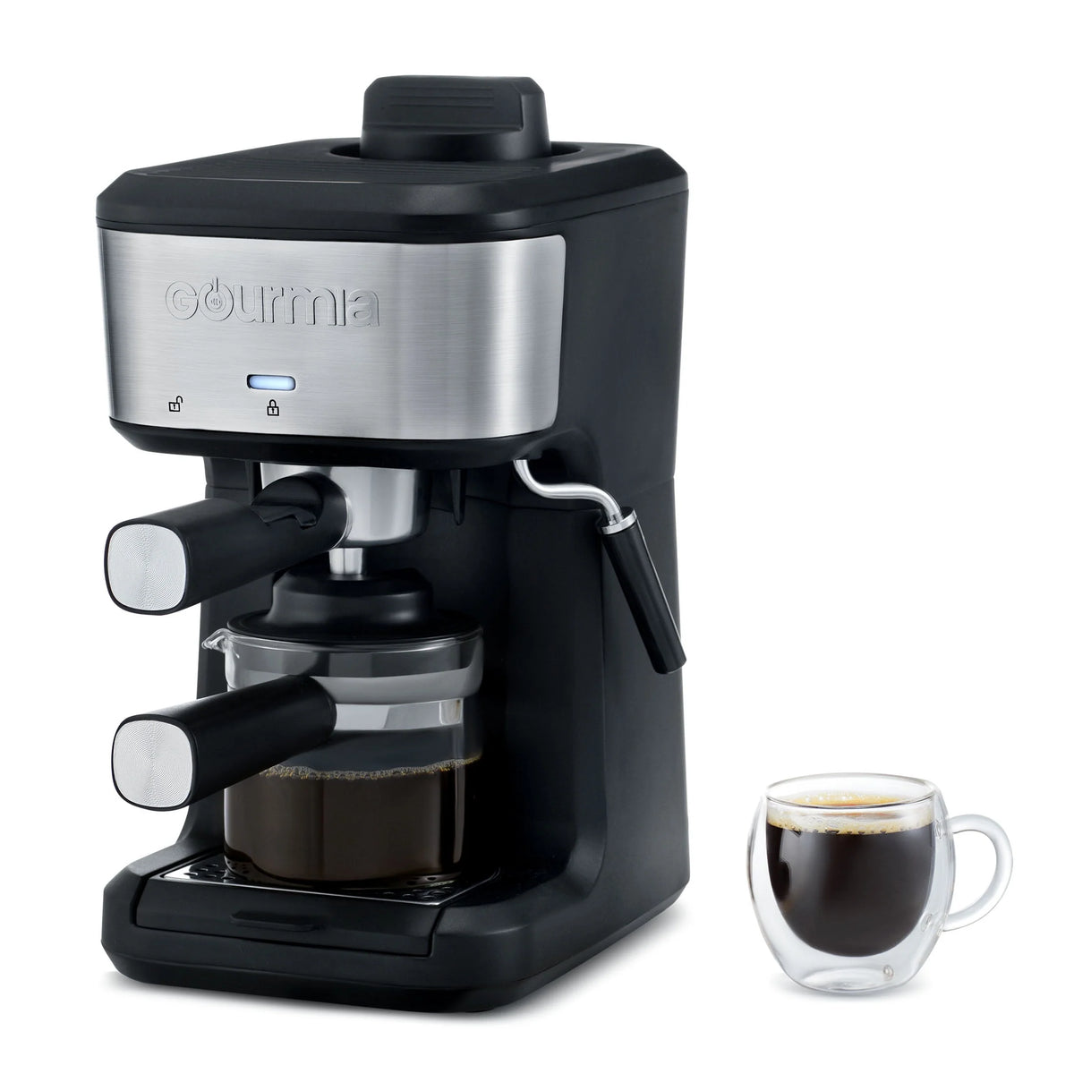 Steam Espresso, Cappuccino, and Latte Maker with Frothing Wand U616483