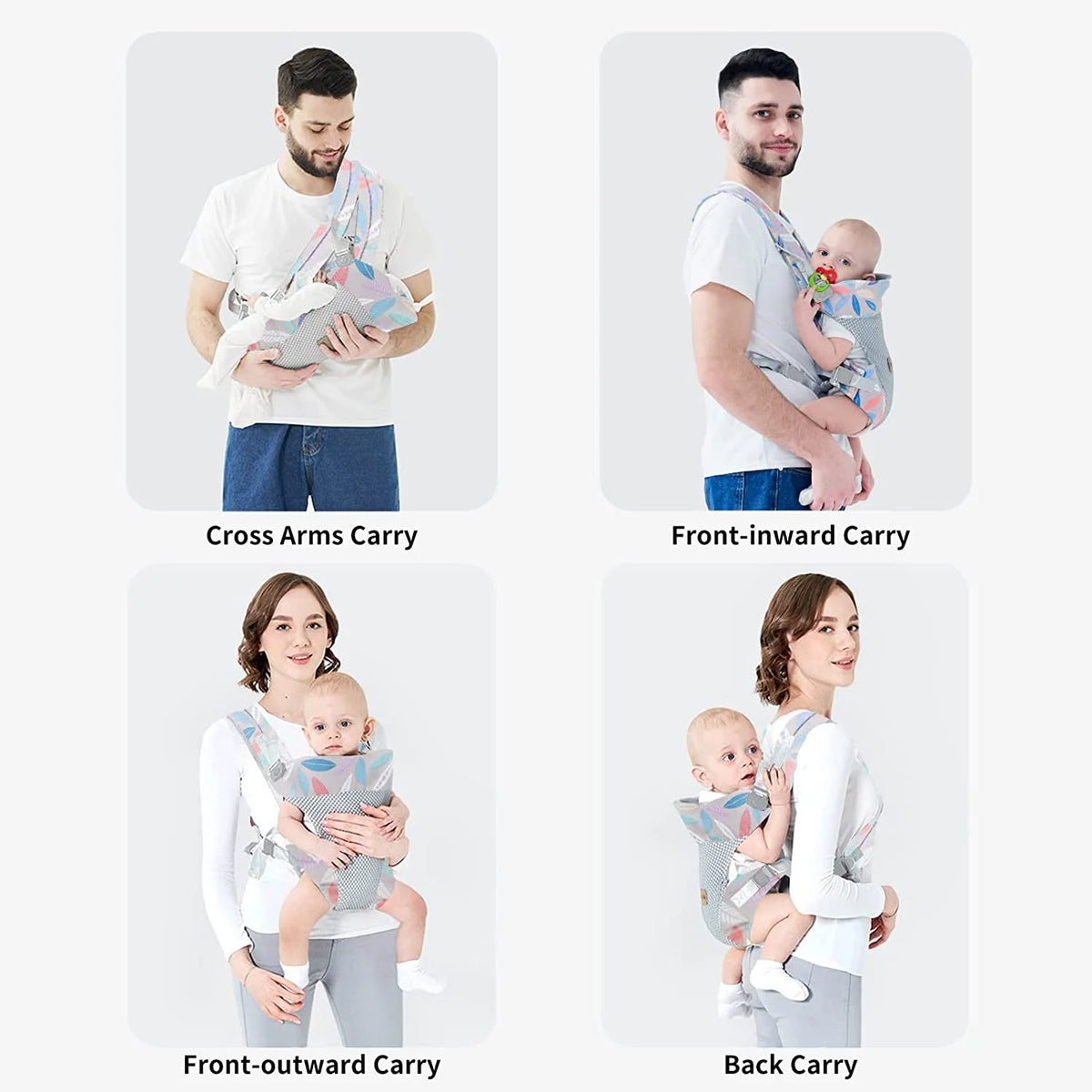 4-in-1 Baby Carrier with Adjustable Holder E6243
