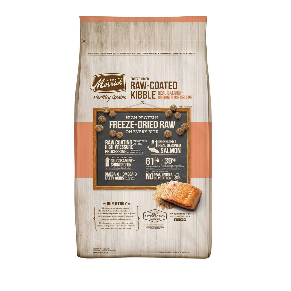 Healthy Grains Freeze Dried Raw Coated Dry Dog Food Brown Rice Recipe I2913
