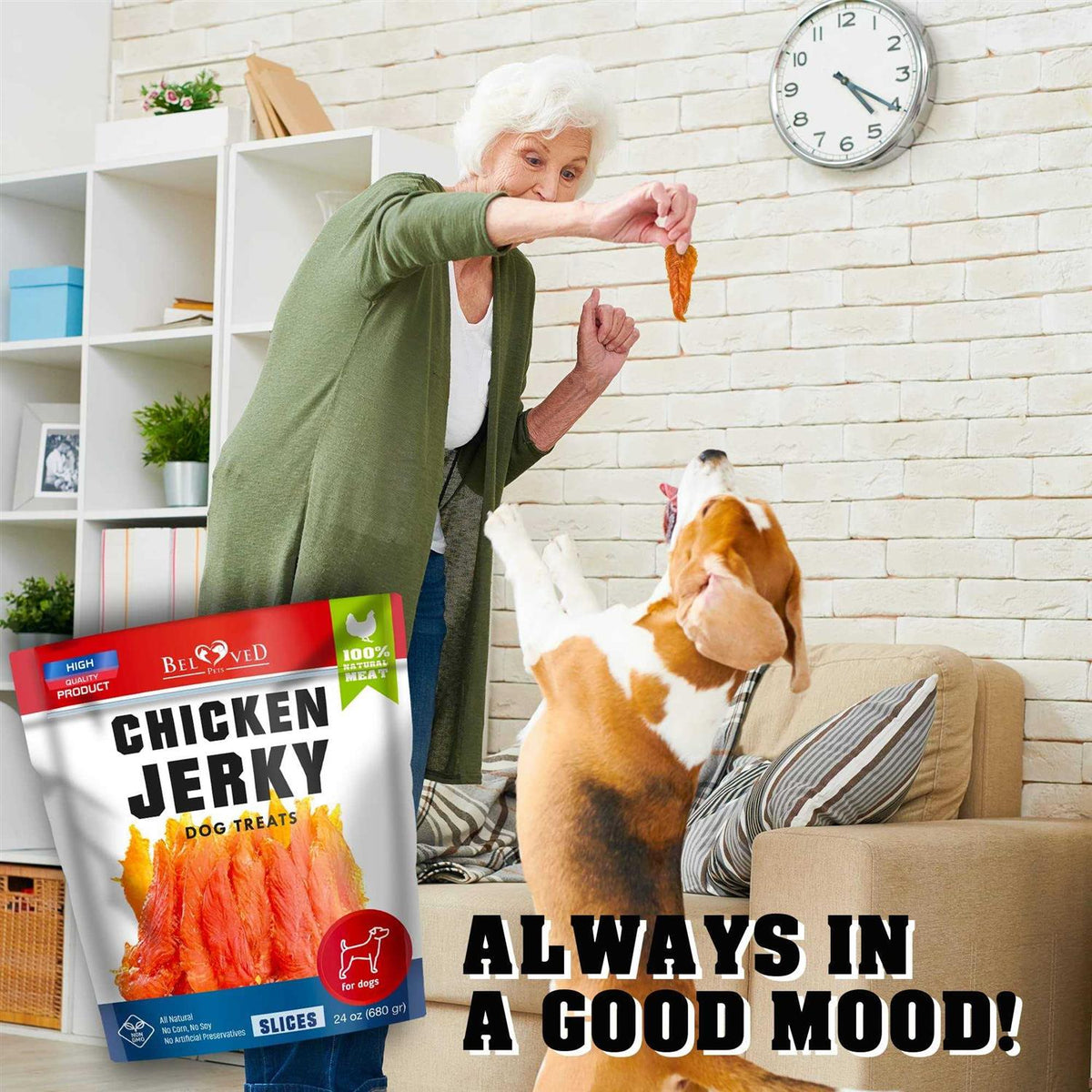 Chicken Jerky Dog Treats 1.5 Lb Grain Free L8101
