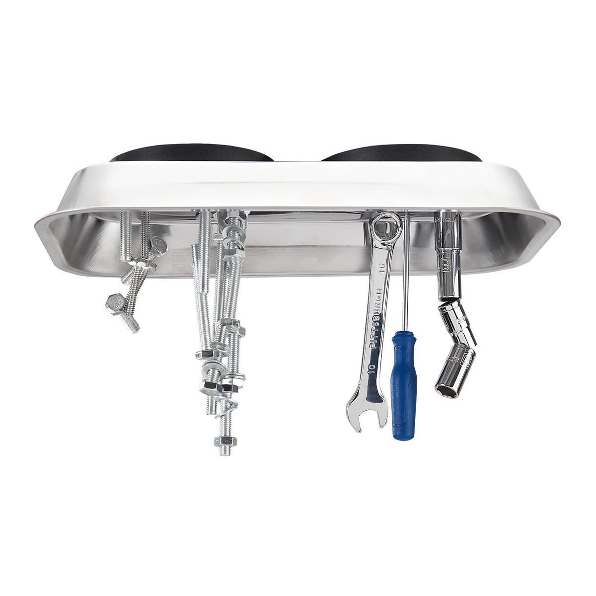 9-1/2 in. x 5-1/2 in. Magnetic Stainless Steel Parts Tray S3641