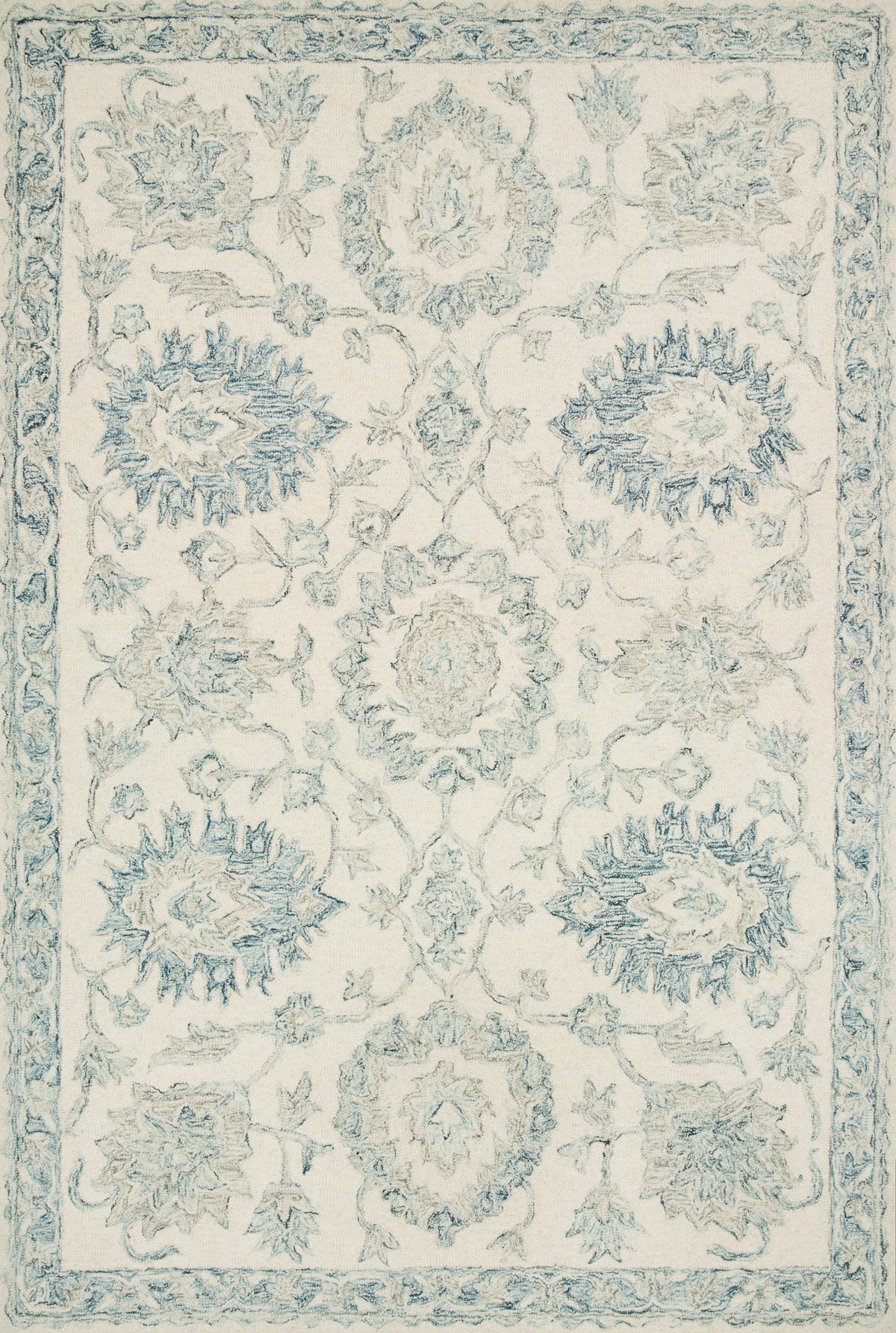 Ivory Blue 8'6 x 12' Rug X496