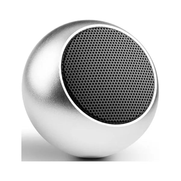 Silver Rechargeable Mini Wireless Speaker with Microphone J20302