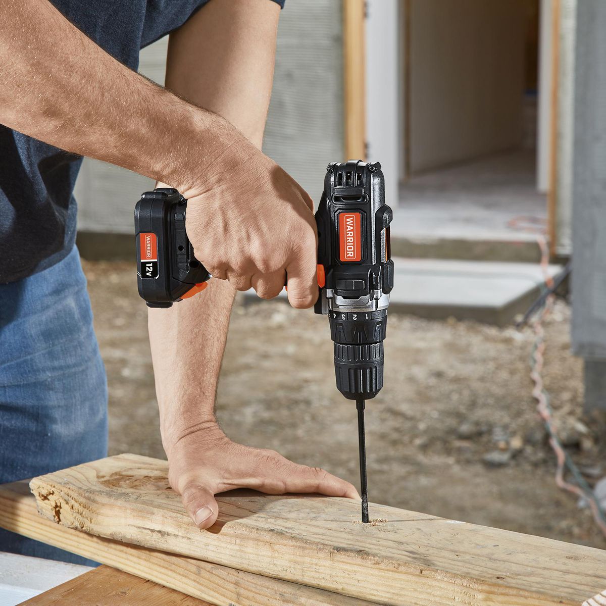 12V Cordless 3/8 in. Drill Kit with Battery and Charger Q4908
