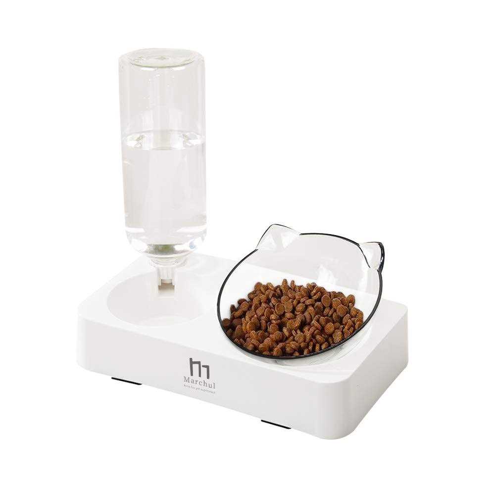 Tilted Cat Bowl Set for Food and Water G94030