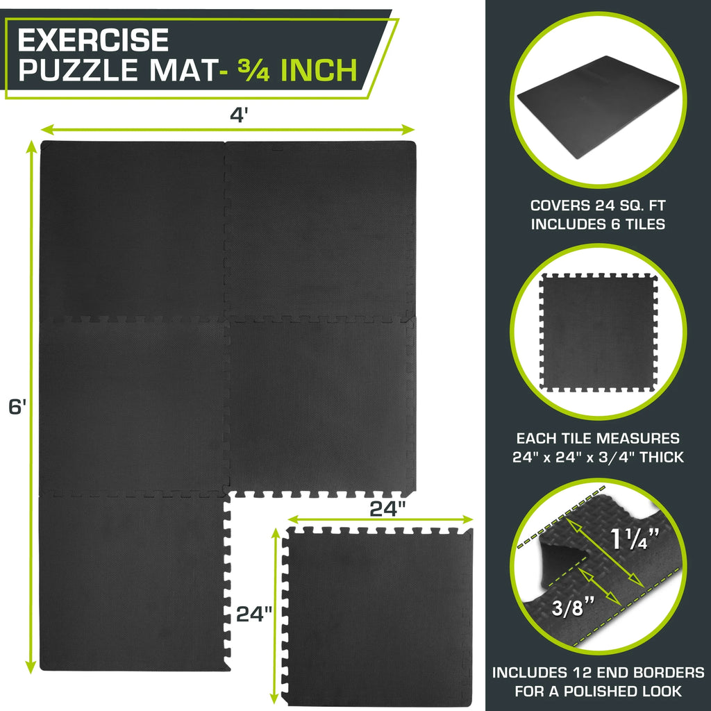 Extra Thick EVA Foam Exercise Mat Tiles K67125