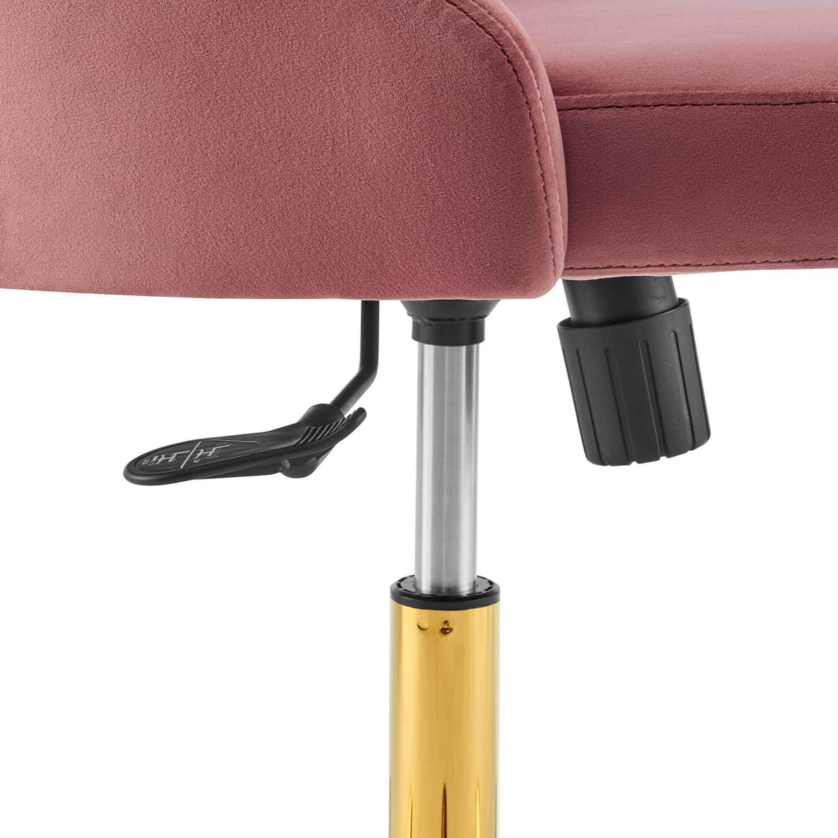 Gold Gray Velvet Swivel Office Chair O9248