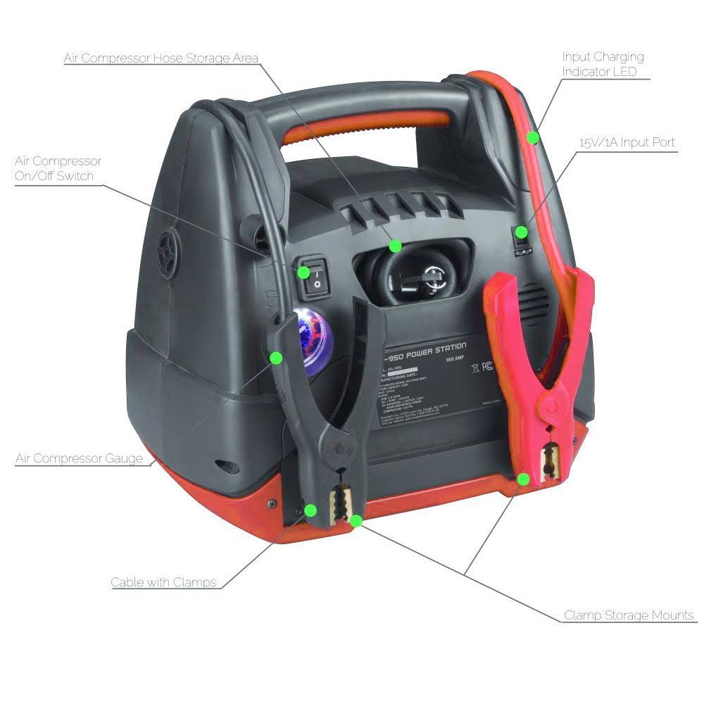 Power Station with Jump Starter and Air Compressor U330806
