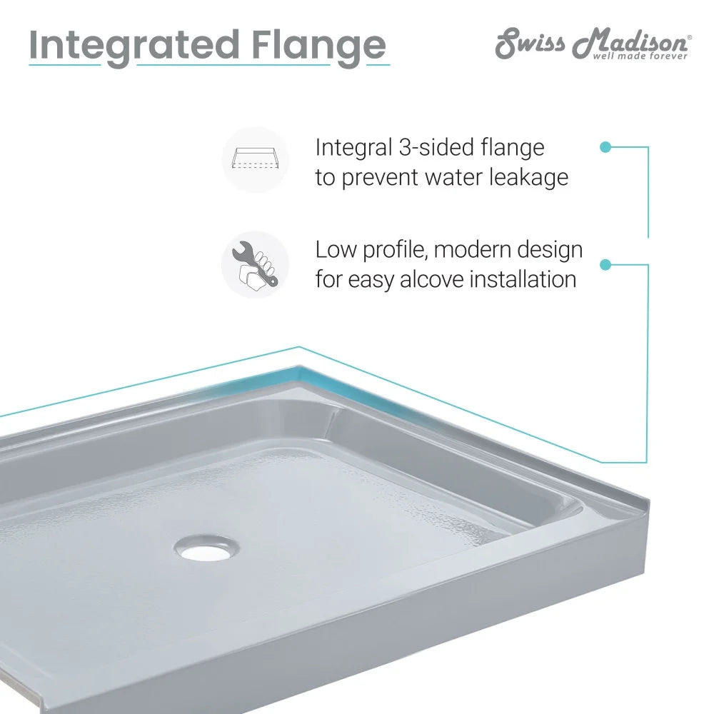 Grey Single-Threshold Shower Base K2645