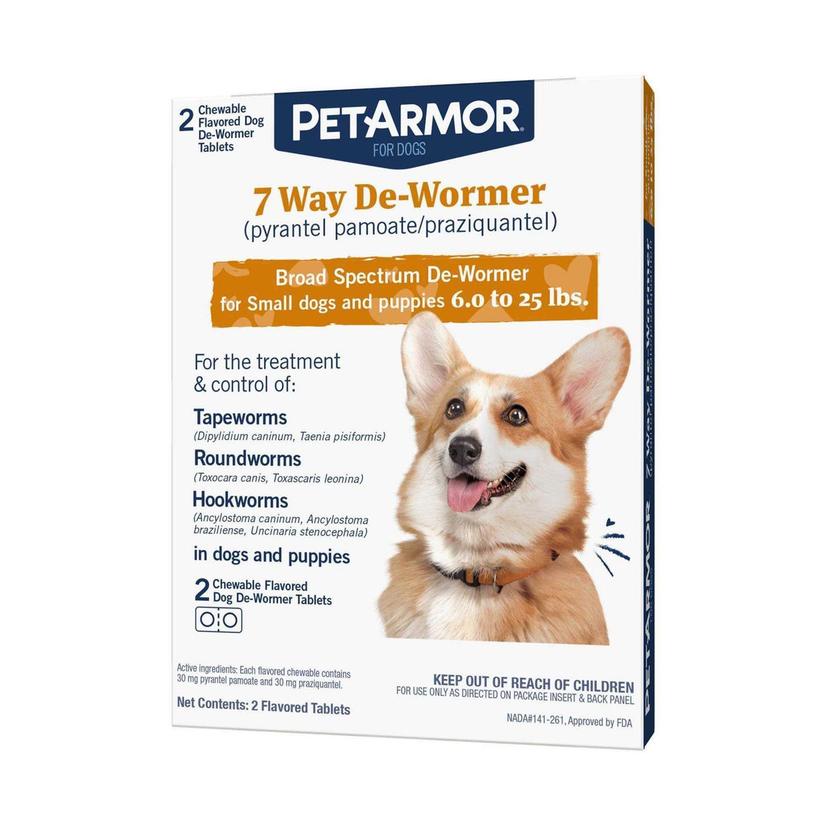 Deworm Dog Insect Treatment for Dogs Weighing 6-25lbs R6590