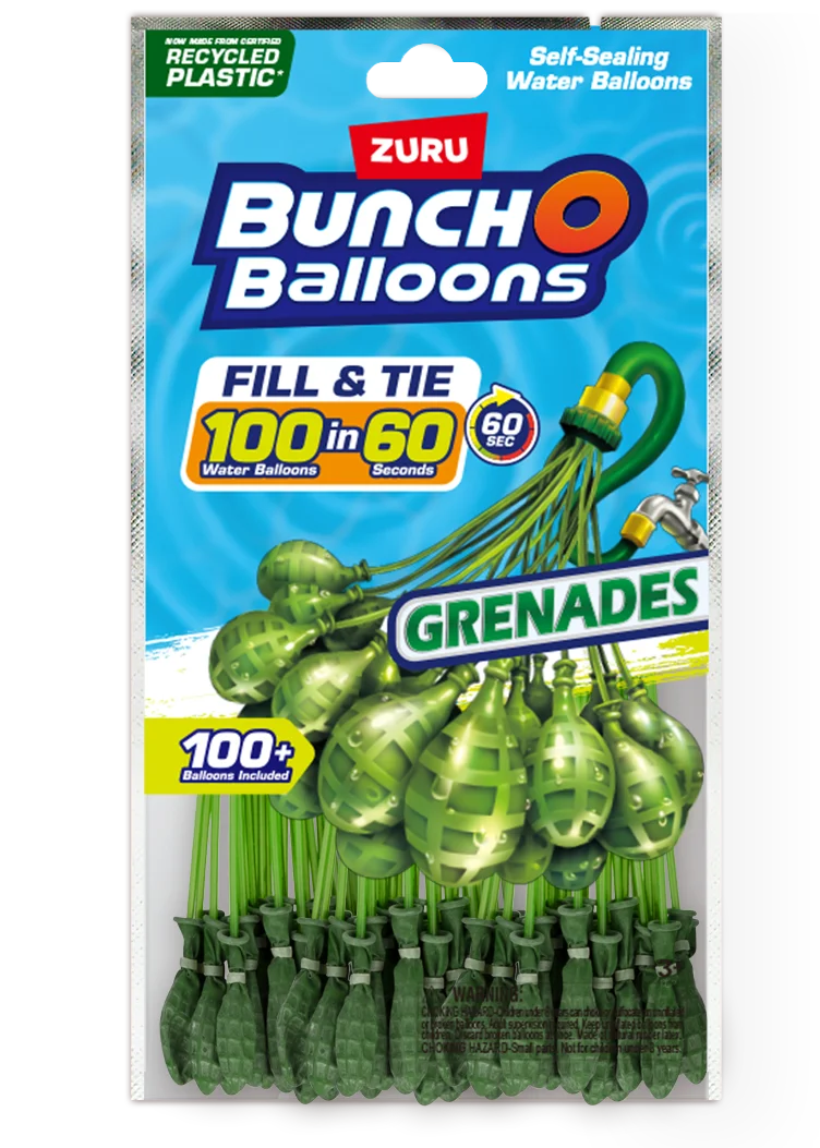 100 Rapid-Filling Self-Sealing Water Balloons 3 Pack T568287