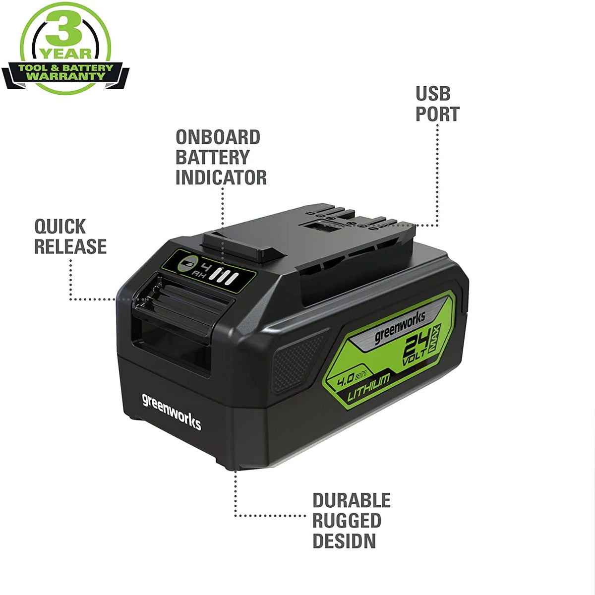 24V 4Ah USB Battery Q1000