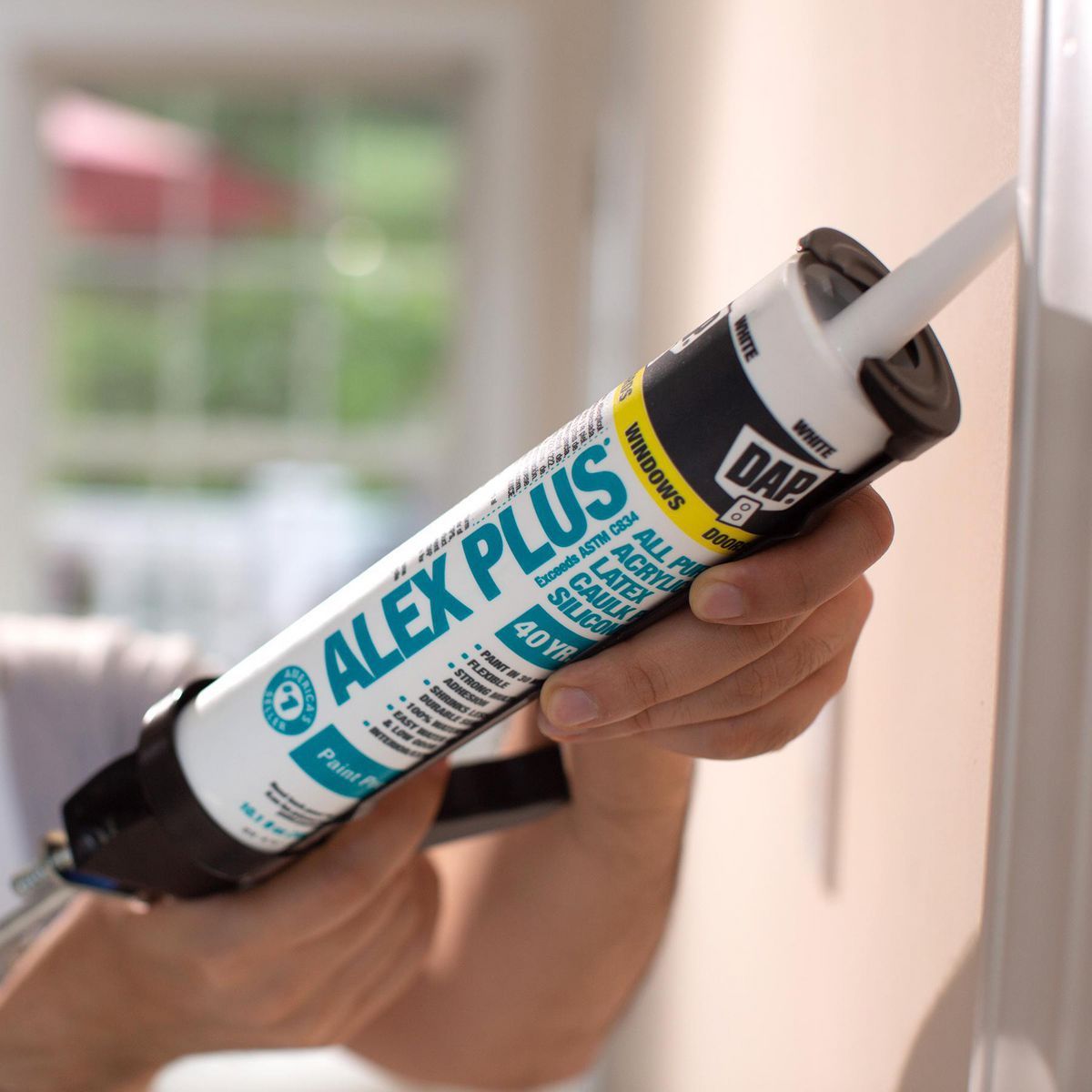 White Acrylic Latex Silicone Caulk B180010