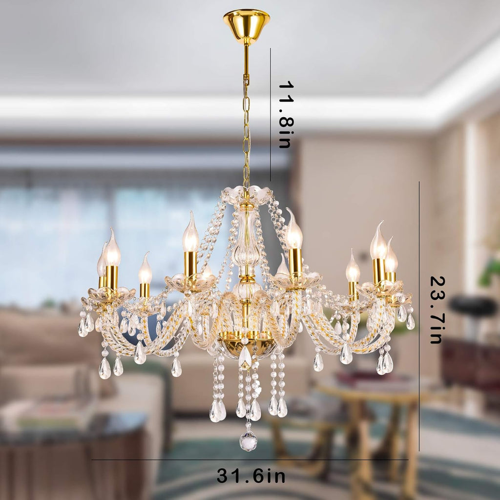K9 Crystal 8 Lights Pendant Ceiling Lamp S576375