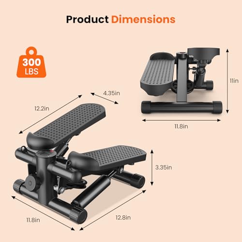 Mini Stair Stepper with Resistance Bands 265LBS Capacity L387880