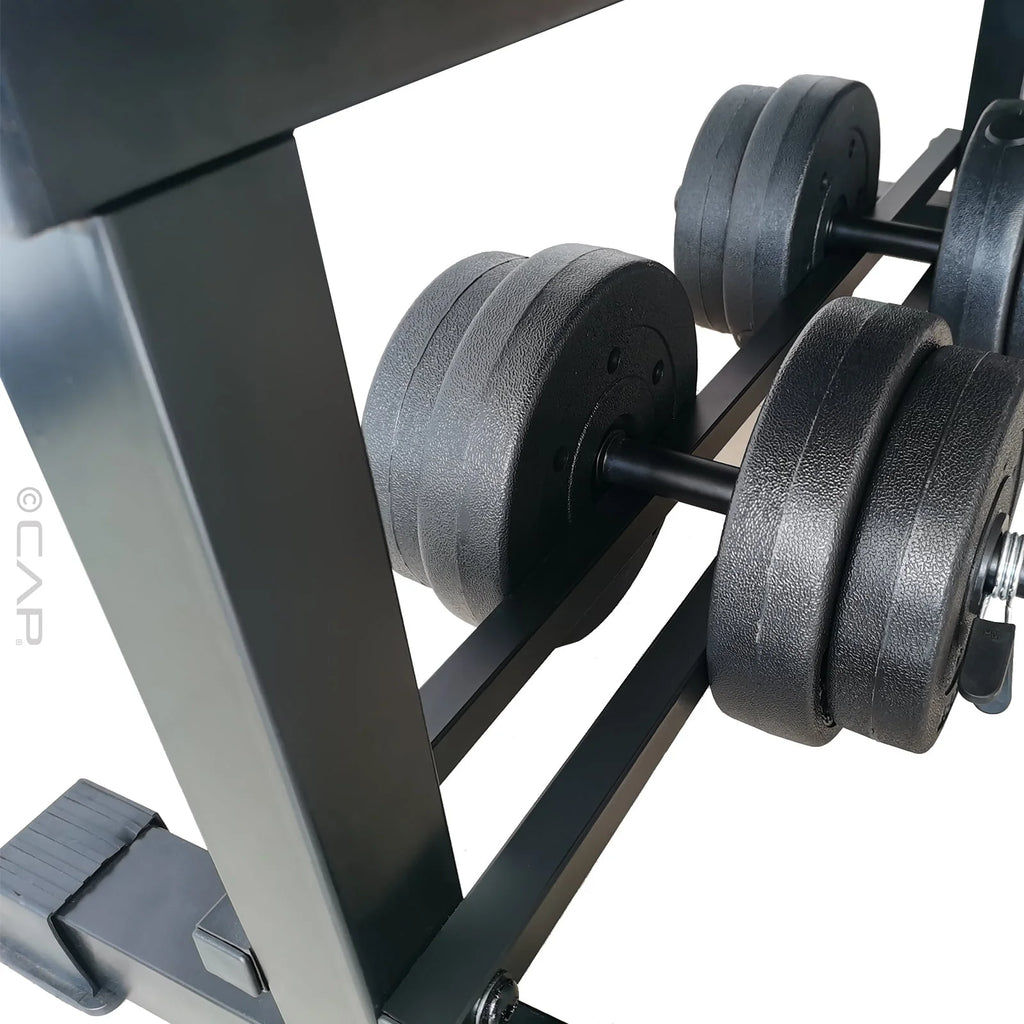 Flat Weight Bench & 50 lb Adjustable Dumbbell Set Q711