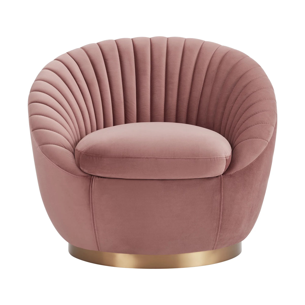 Pink Velvet Swivel Accent Chair A3686