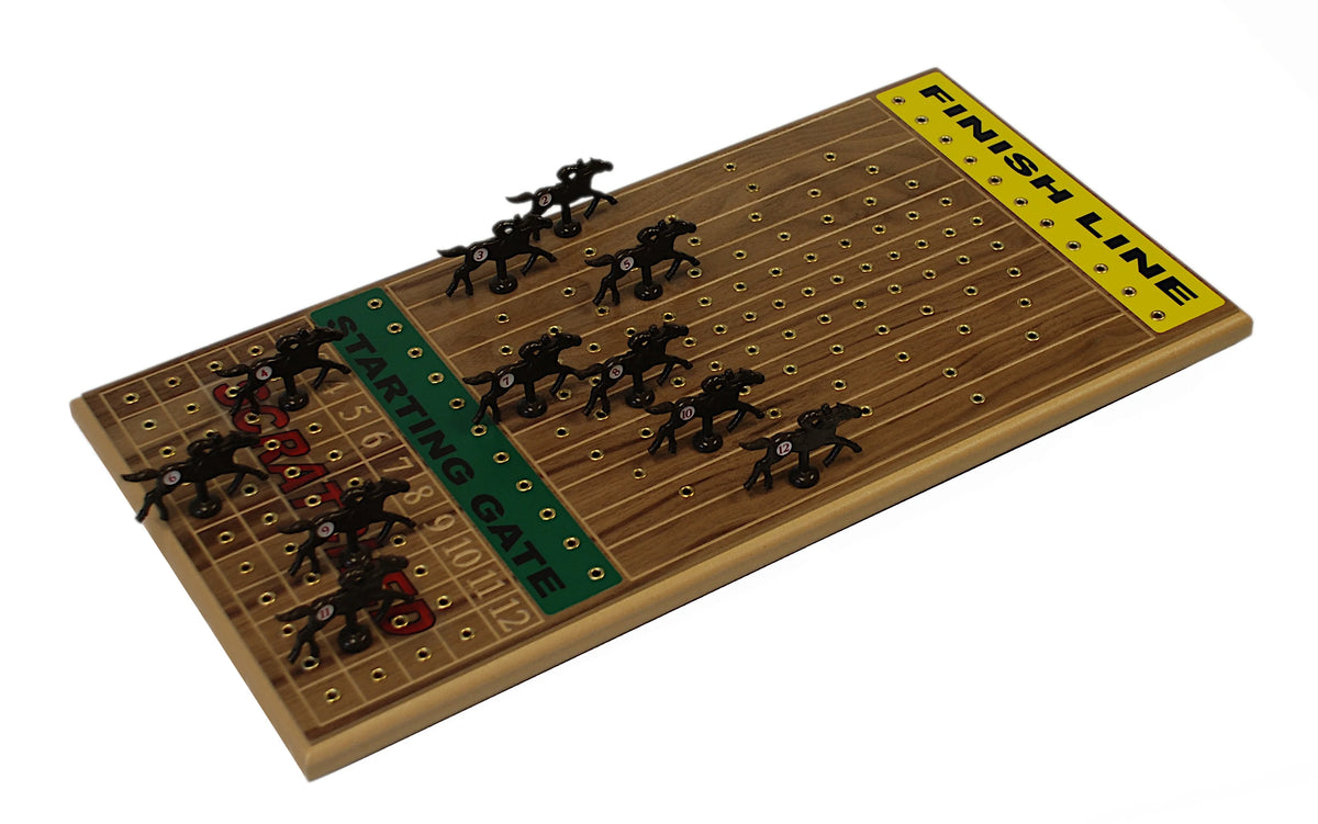 Walnut Horseracing Board Game F487