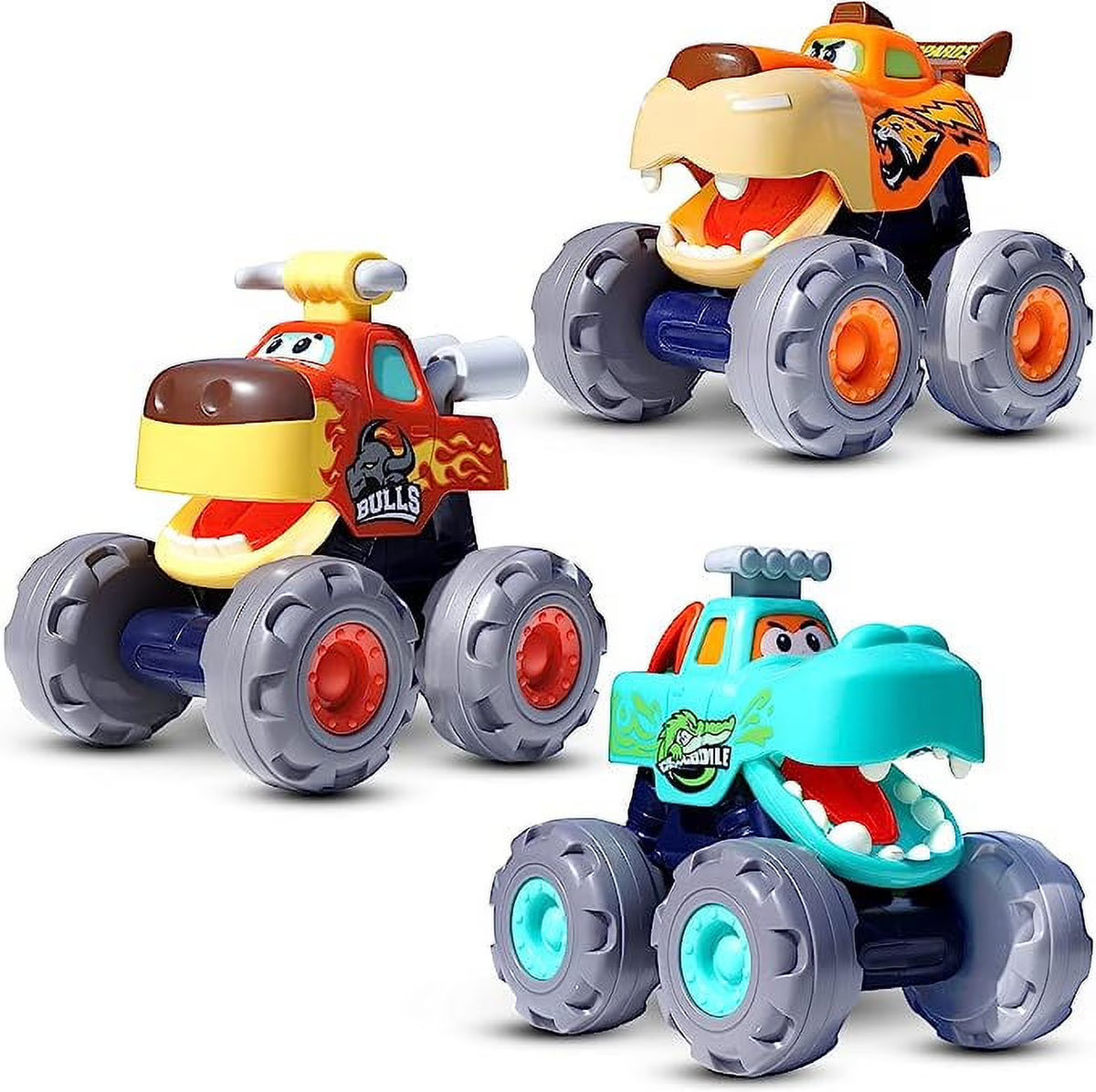 3 Pack Friction Powered Animal Toy Cars Q467174
