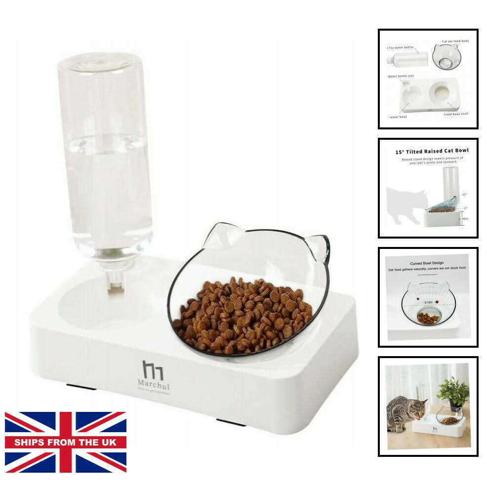 Tilted Cat Bowl Set for Food and Water G94030