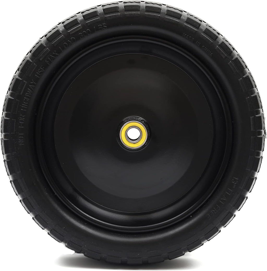 13" Solid Polyurethane Flat-Free Tire and Wheel Assemblies (4-Pack) N413402