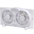 Twin Window Fan with 9 in. Blades Adjustable Thermostat N8244