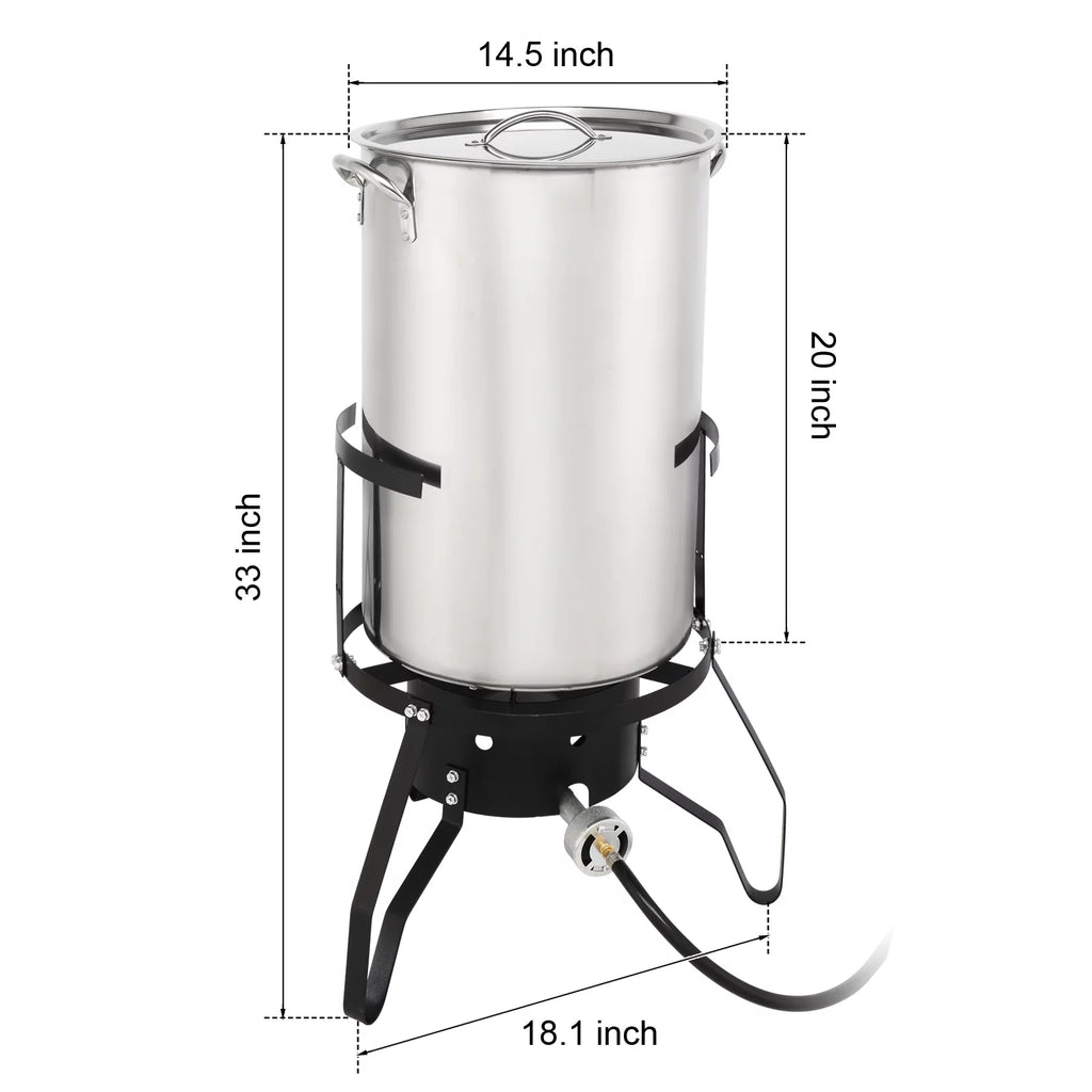 50qt Stainless Steel Outdoor Fryer C645