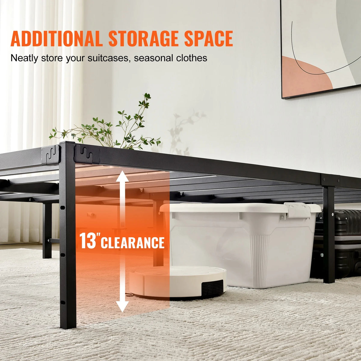King Size 14 inch Metal Bed Frame X350740