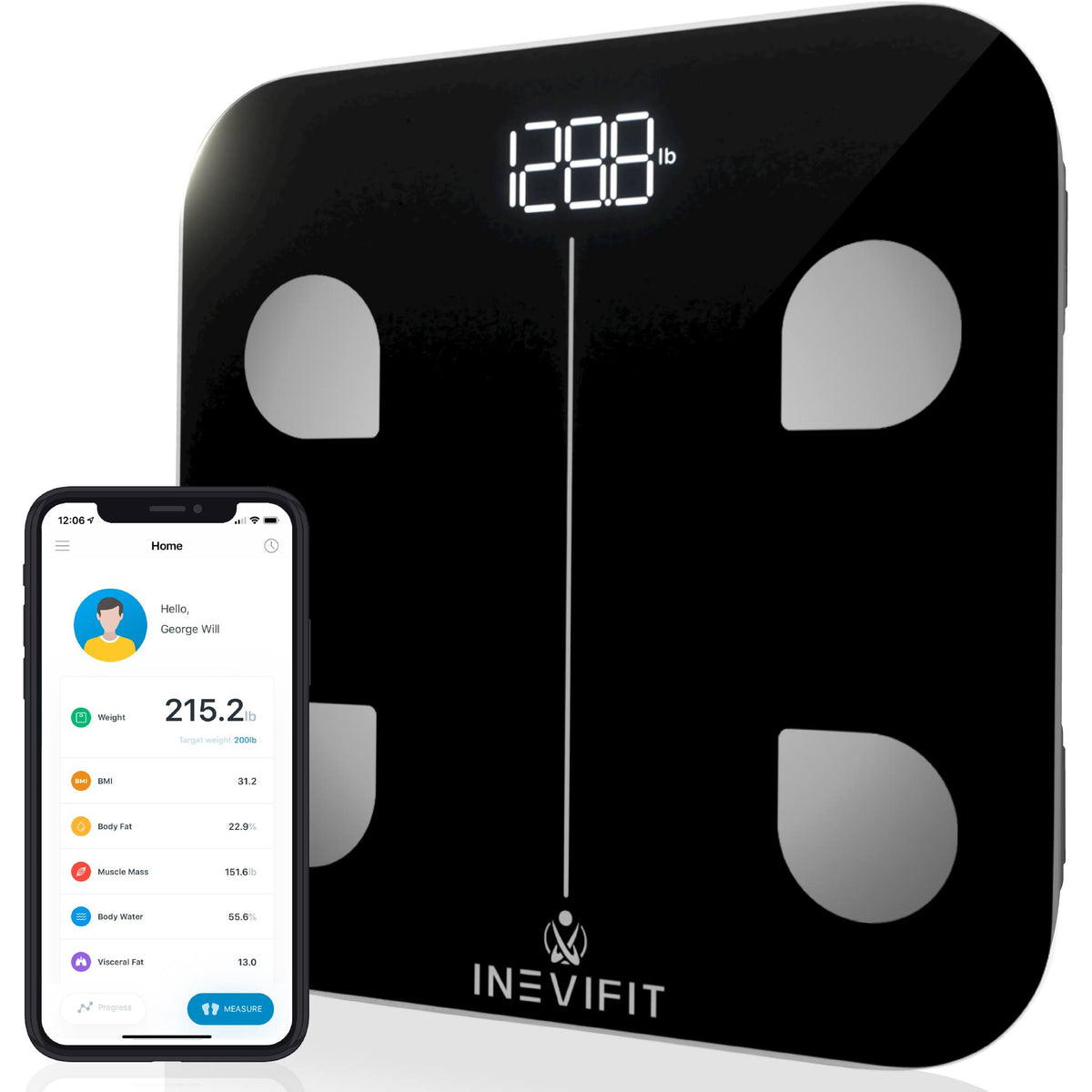 Smart Body Fat Scale with Bluetooth V164662