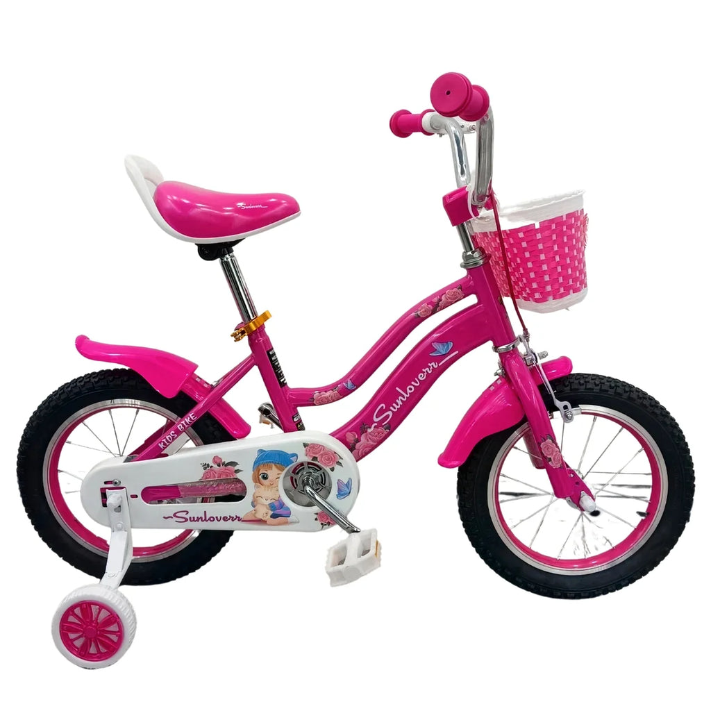 12 Inch Kids Bike with Training Wheels & Basket L73887