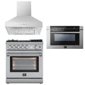 30 Gas Range, Range Hood, Microwave Drawer U5144