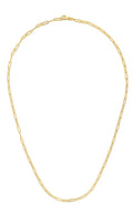 14k Yellow Gold Polished Paperclip Chain Necklace 24 Inch A12181