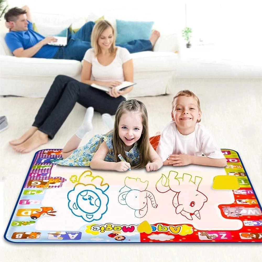 Water Doodle Mat, 30" X 30", 4 Pens, Drawing Molds Booklet Included L101998