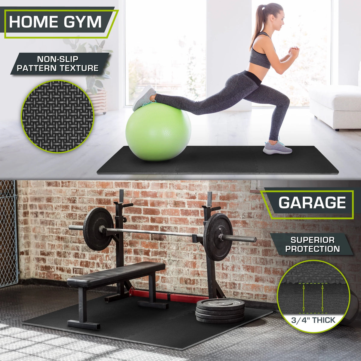 Extra Thick EVA Foam Exercise Mat Tiles K67125