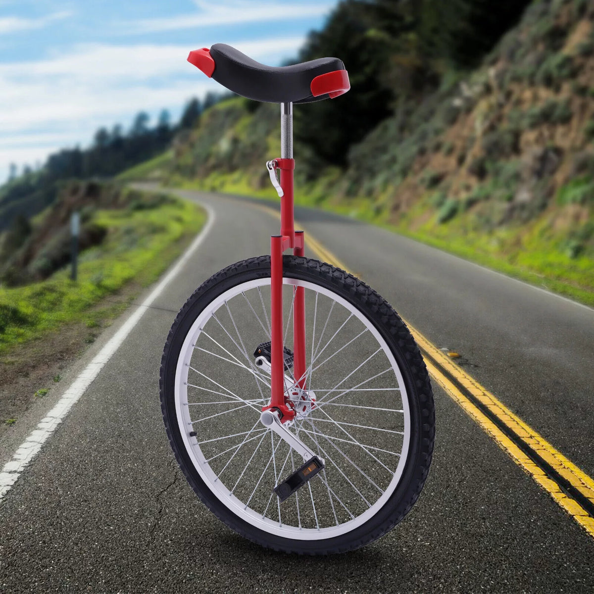24 Unicycle with Leakproof Tire and Adjustable Seat T4873