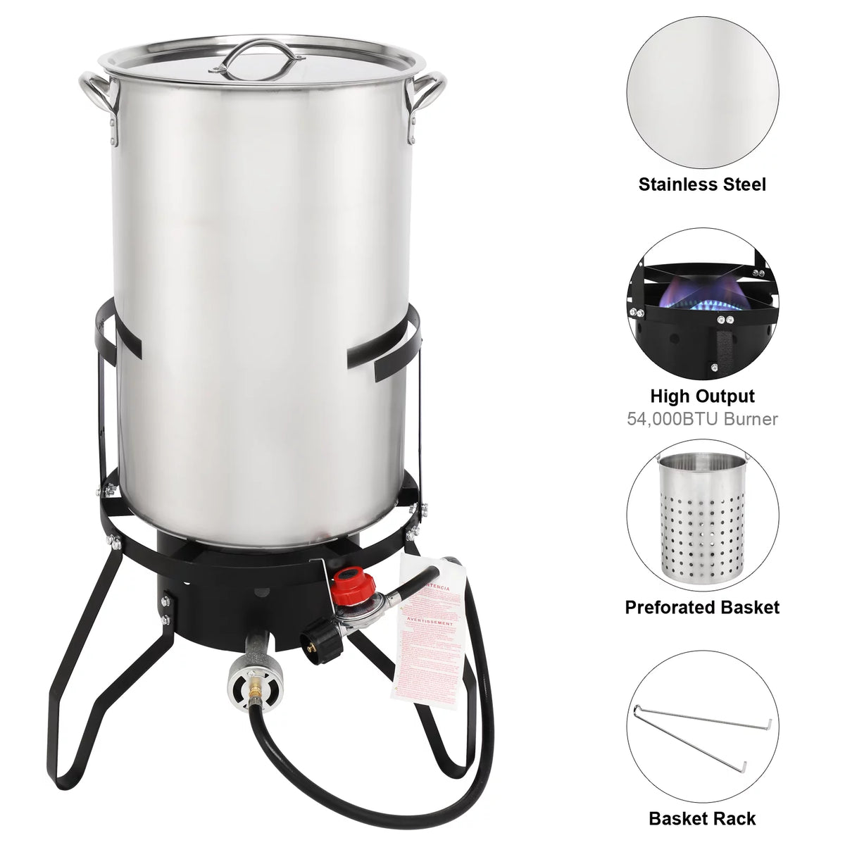 50qt Stainless Steel Outdoor Fryer C645