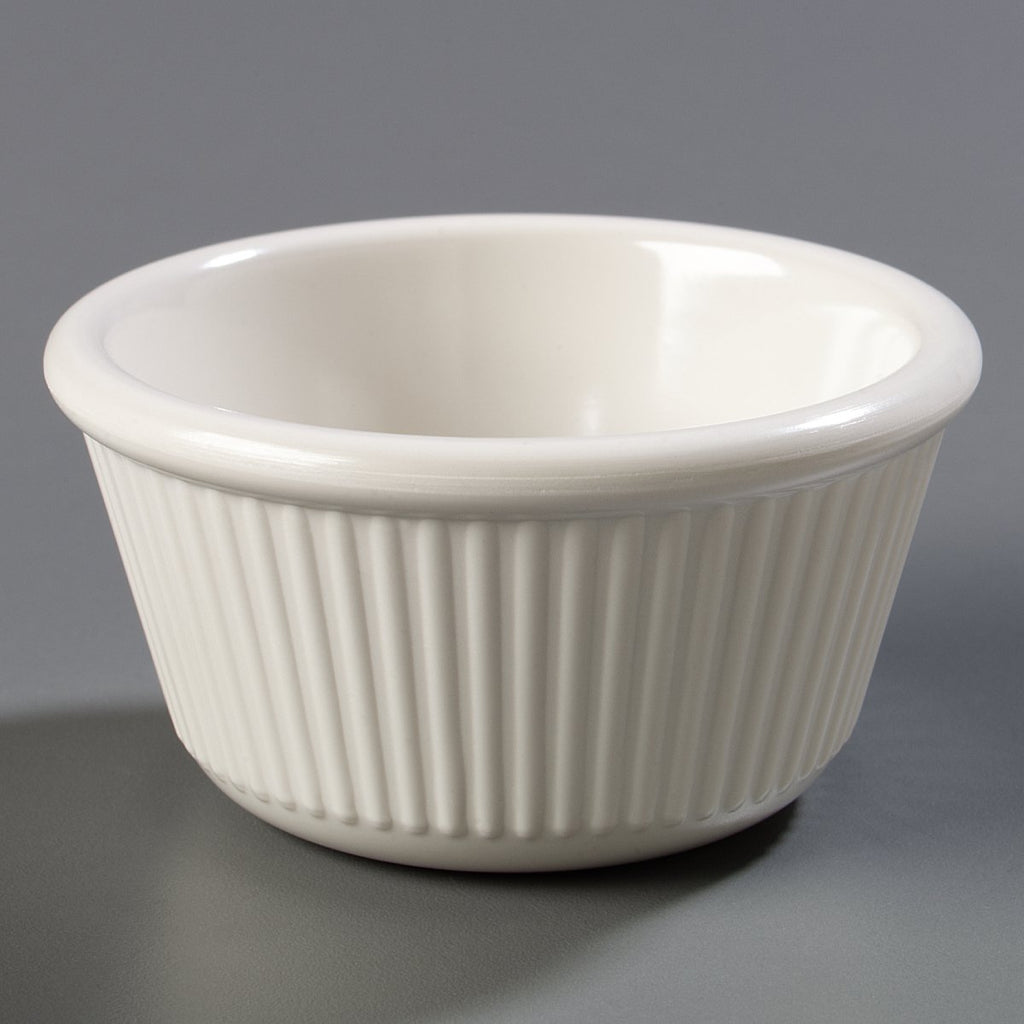 Melamine Fluted Ramekin Set, 4 oz Capacity, Bone (Case of 12) F687129