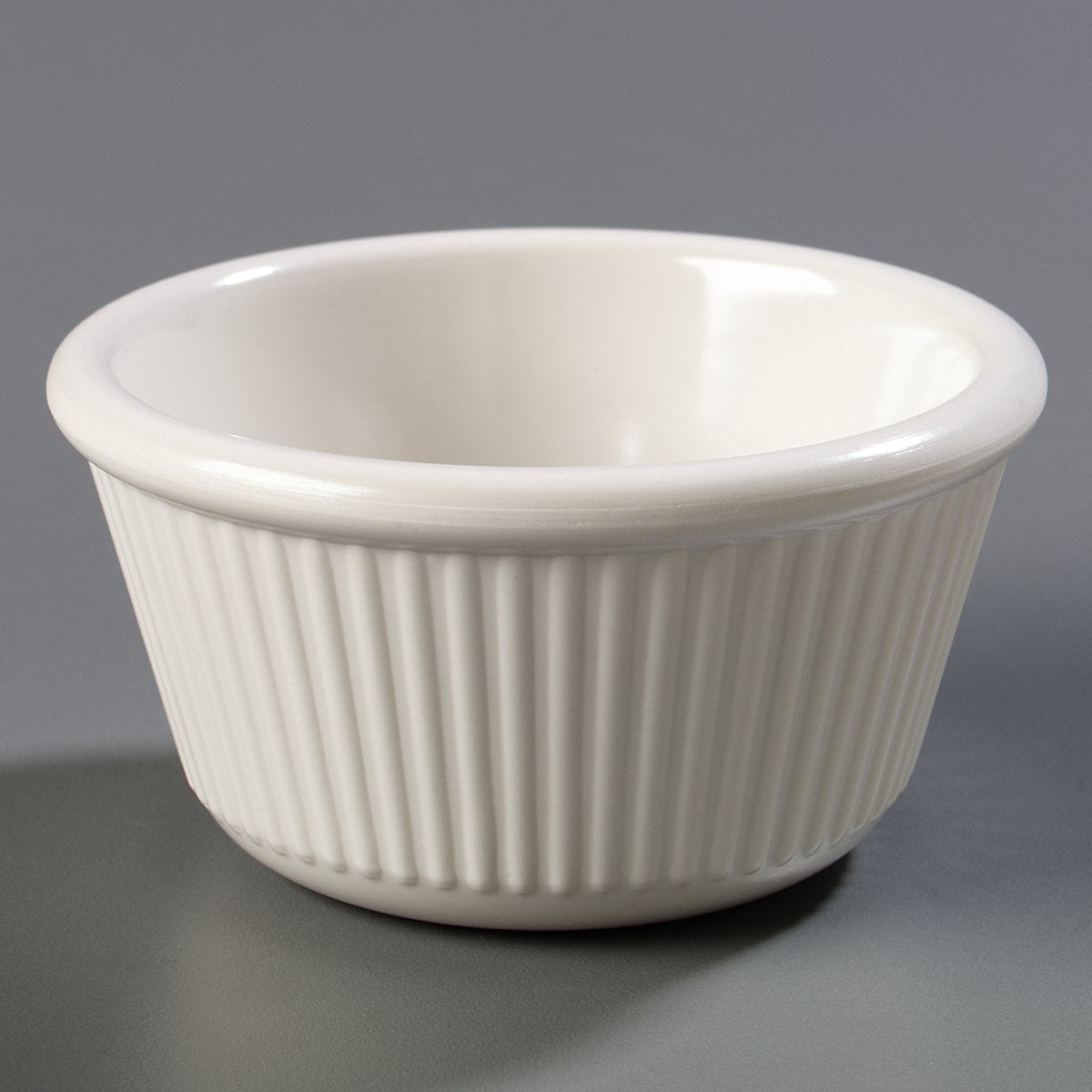 Melamine Fluted Ramekin Set, 4 oz Capacity, Bone (Case of 12) F687129