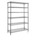 Black 6-Tier Steel Wire Shelving Unit F442102