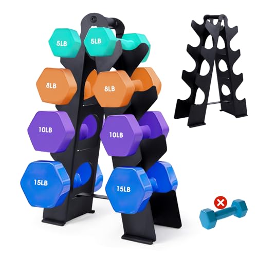 Compact A-Frame Dumbbell Rack Stand with Handle & Non-Slip Base V354425
