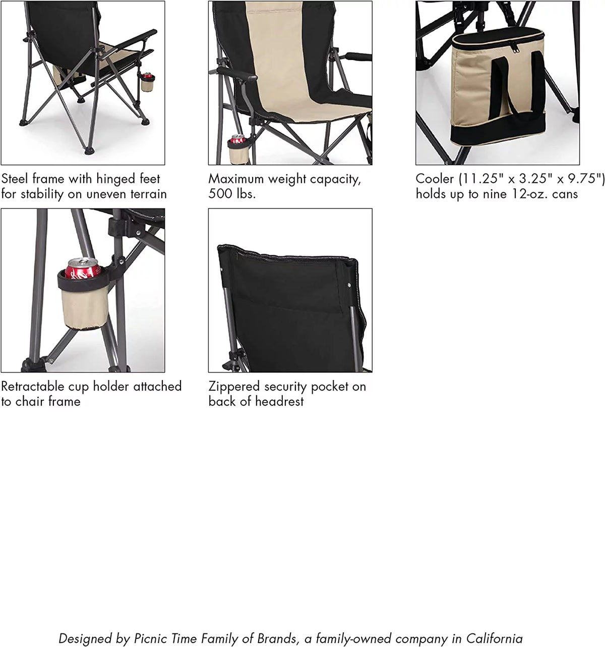 XL Camp Chair with Cooler N82296