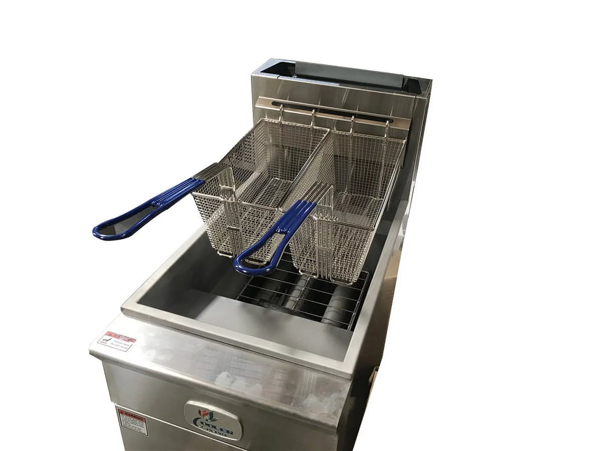 Commercial Deep Fryer 40lbs 90000 BTU Stainless Steel F6560