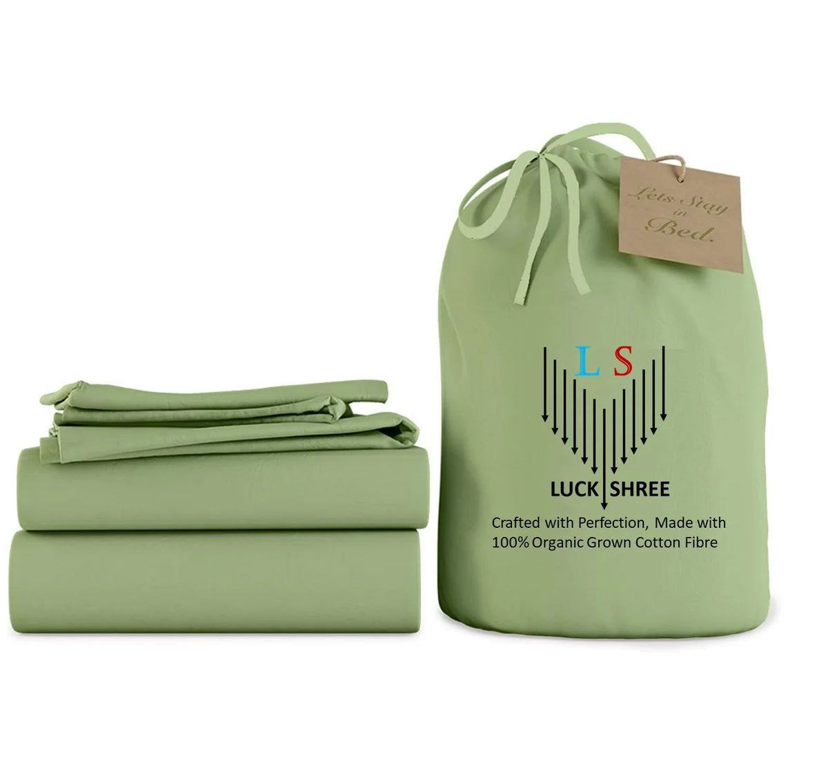 California King Size Organic Cotton Sheet Set K2009