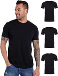 Men's Plain Crewneck T-Shirts 3-Packs, Soft & Fitted, S - 4XL Q665424