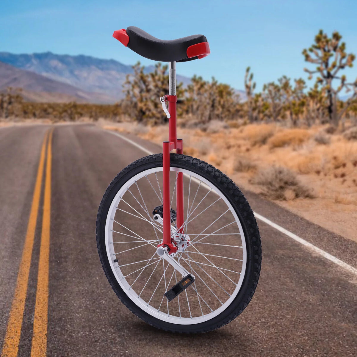 24 Unicycle with Leakproof Tire and Adjustable Seat T4873
