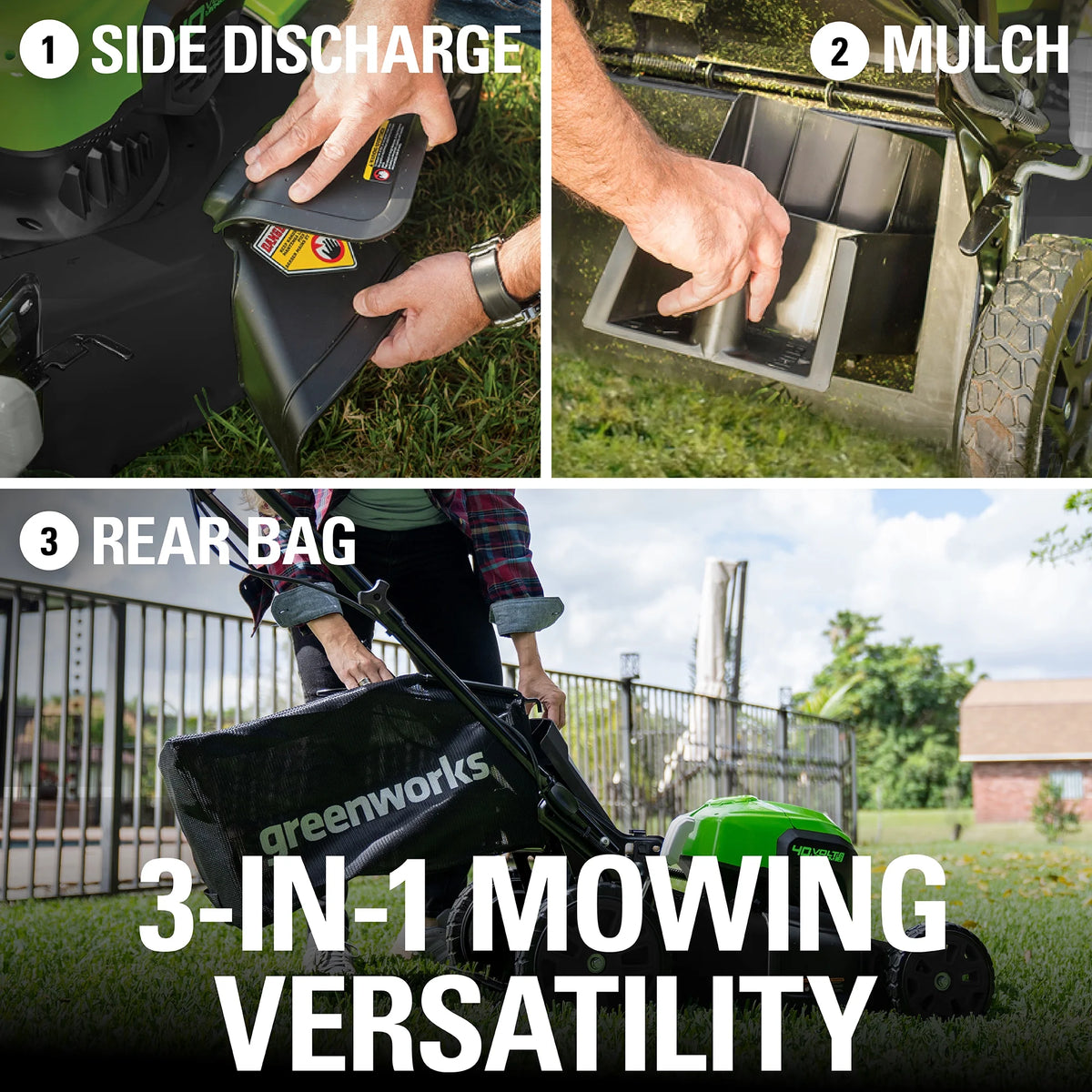 40V 20 Brushless Push Lawn Mower with 4.0 Ah Battery & Quick Charger H17983