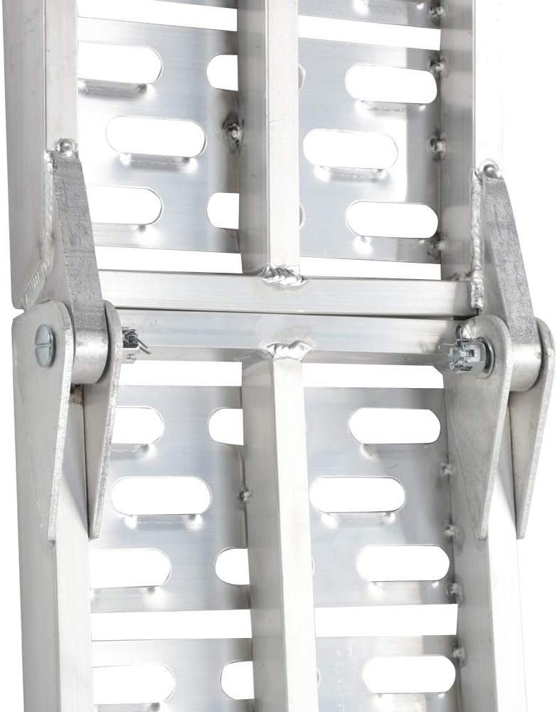 2pcs 7.5FT Aluminum Folding Ramps 1500lbs Capacity Y273