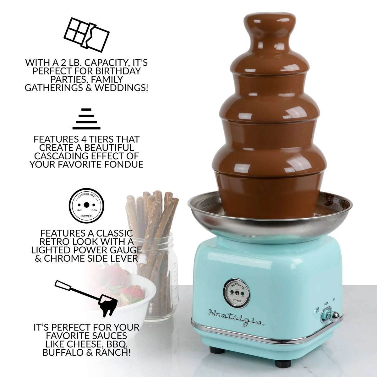 4-Tier Chocolate Fondue Fountain F445067