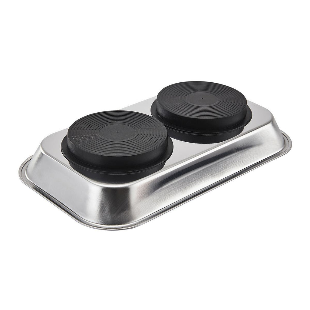 9-1/2 in. x 5-1/2 in. Magnetic Stainless Steel Parts Tray S3641